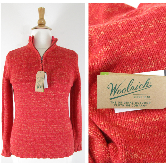 Woolrich Sweaters - Woolrich Red Tanglewood Half Zip Pullover Sweater